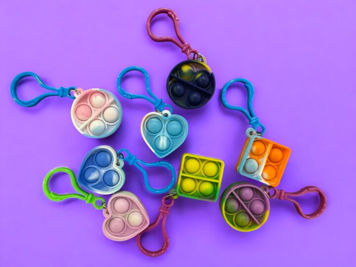 Assorted pop-it keychains set for Kuromi favor in Kuwait
